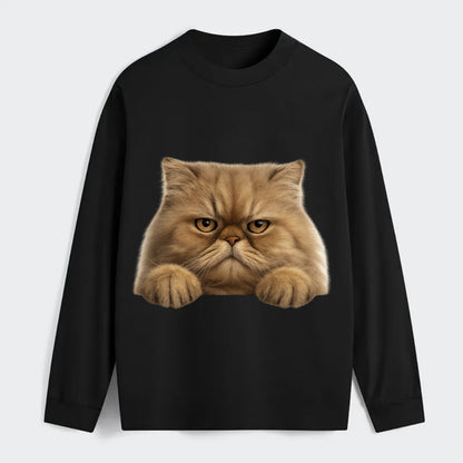 Persian Cat  - Classic Long Sleeve Shirt - Black