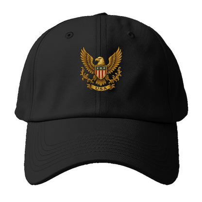 Usa Heritage Eagle 3 - Baseball Cap For Big Heads - Black