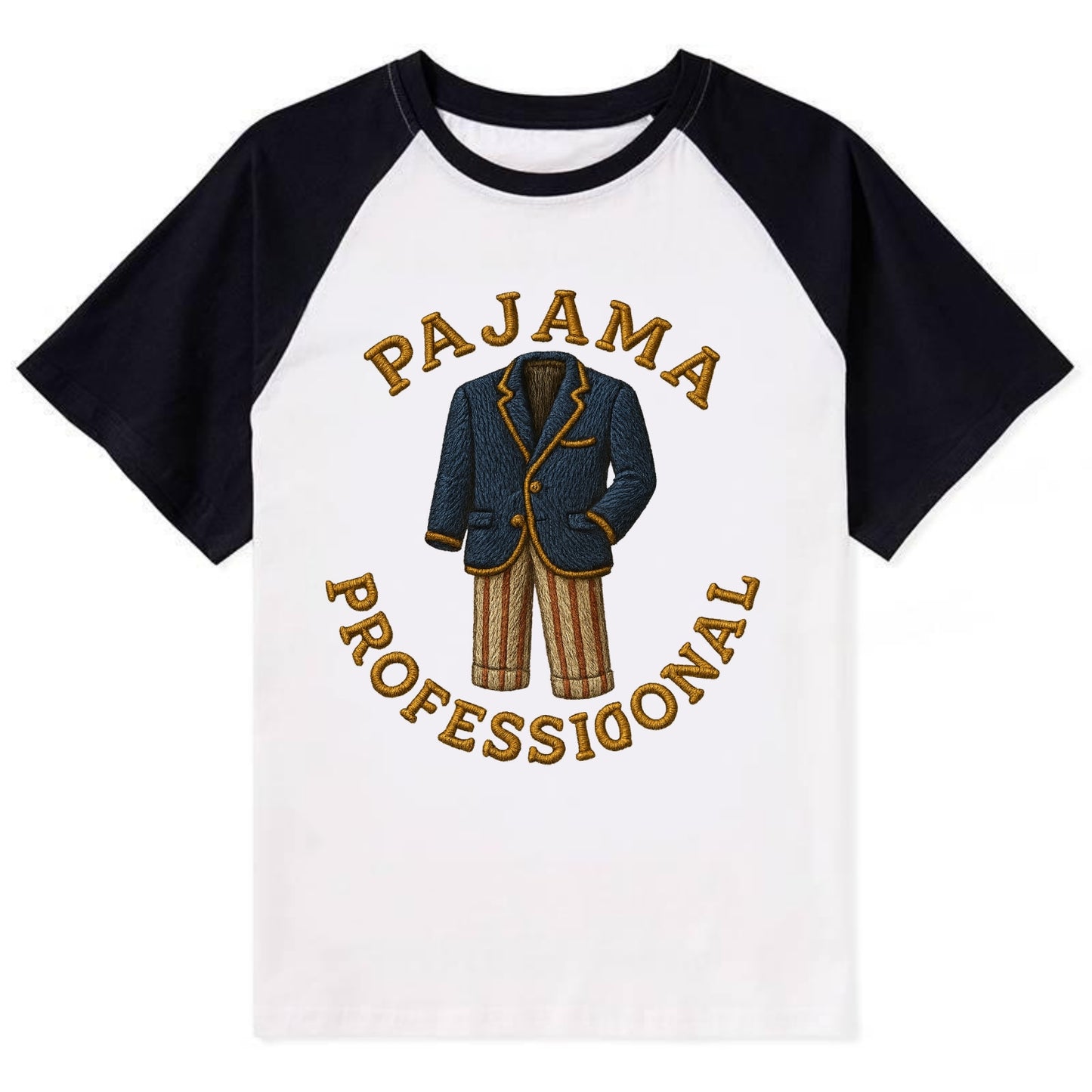 Pajama Professional  - Contrast Raglan T-shirt - Black