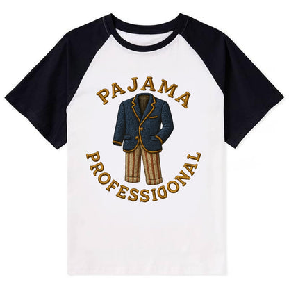 Pajama Professional  - Contrast Raglan T-shirt - Black