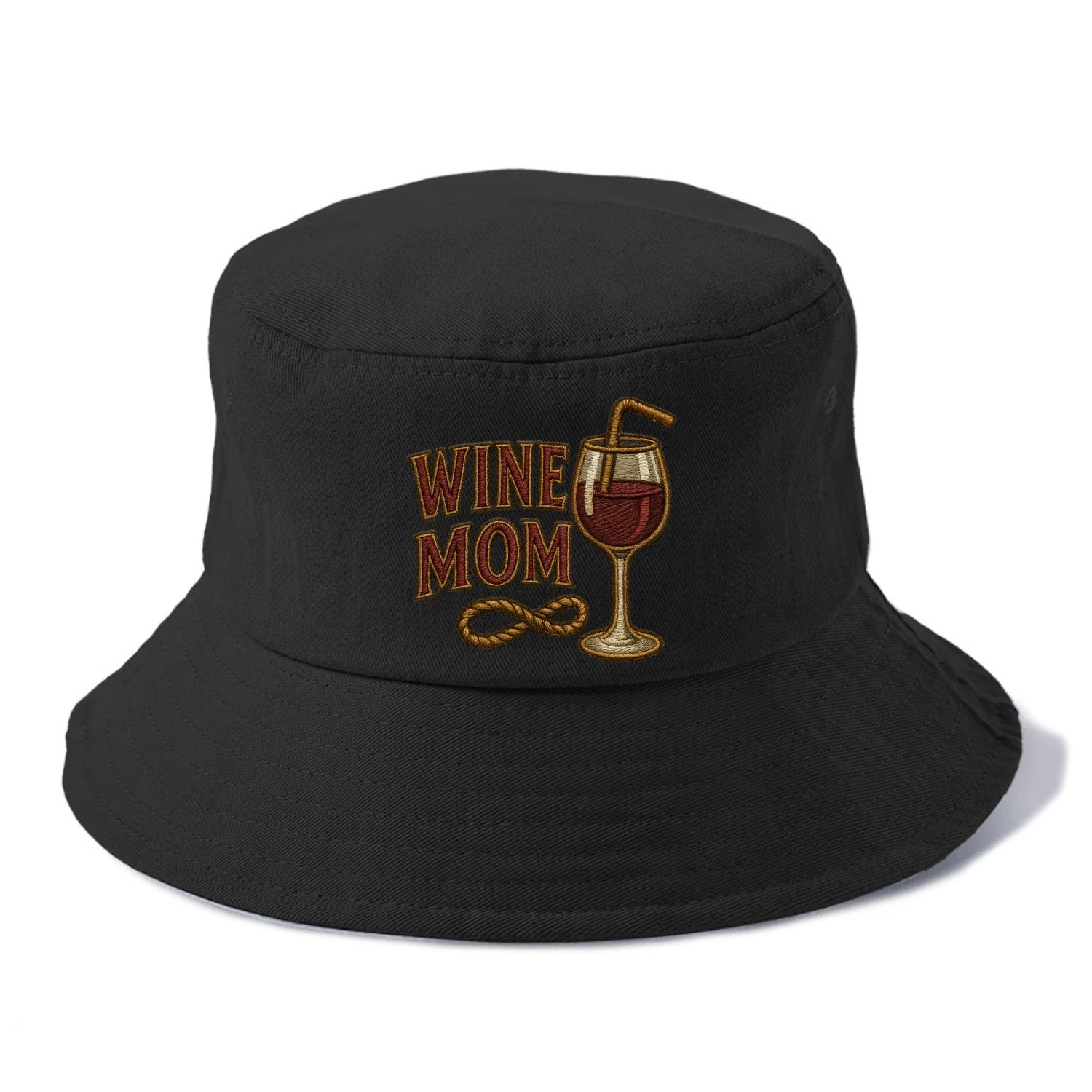 Wine Mom  - Bucket Hat - Black