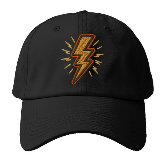 Lightning Bolt  - Baseball Cap For Big Heads - Black