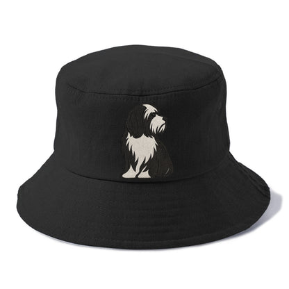 Tibetan Terrier - Black and white long c - Bucket Hat - Black