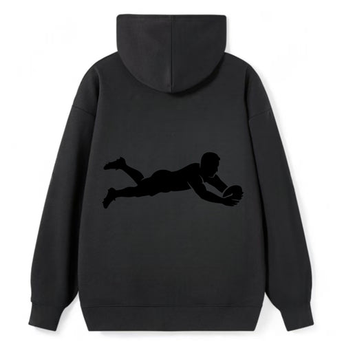 Rugby player diving for try - Classic Pullover Hoodie