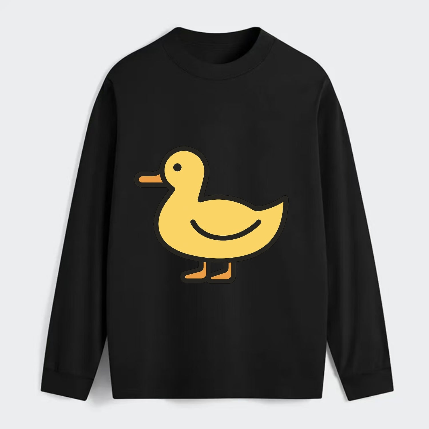 Duck - Yellow mallard flat side profile - Classic Long Sleeve Shirt - Black