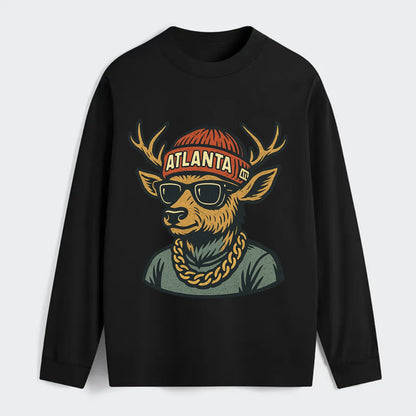 "deer" "atlanta" "atl" "red" "us South" - Classic Long Sleeve Shirt - Black