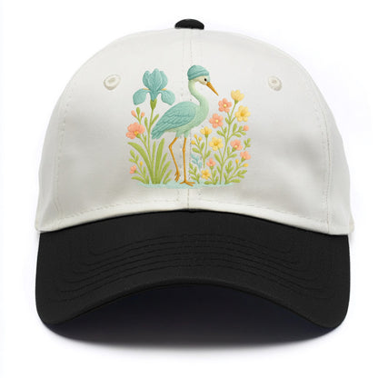 Mint Crane - Two Tone Cap - Black
