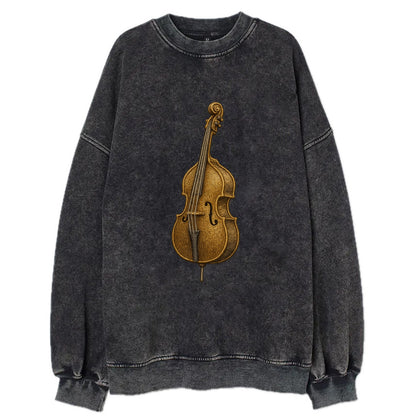 Acoustic Bass  - Vintage Sweatshirt - Black