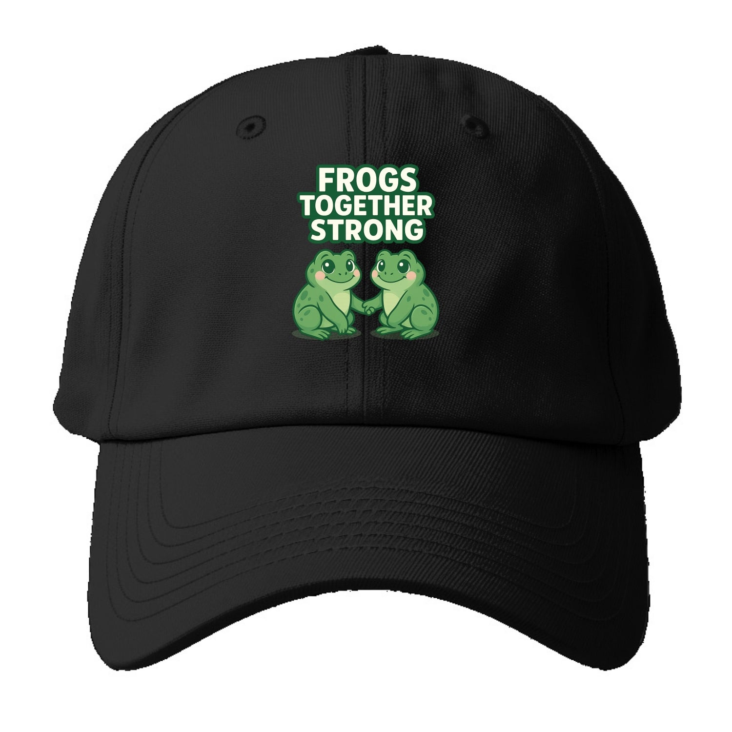 Frogs Together Strong 2 - Baseball Cap - Black