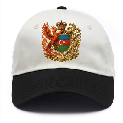 Azerbaijan Fire Phoenix Emblem  - Two Tone Cap - Black