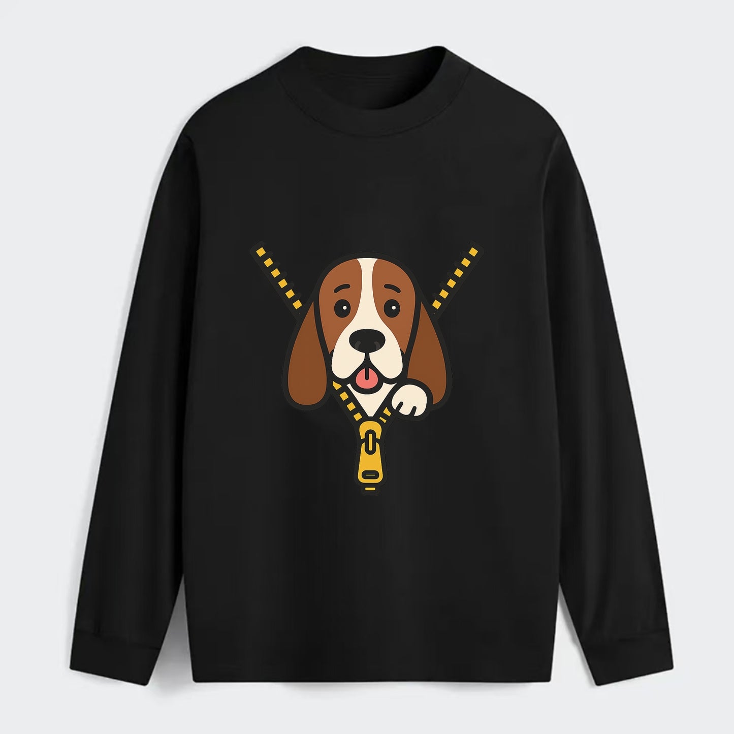Basset Hound - Classic Long Sleeve Shirt - Black