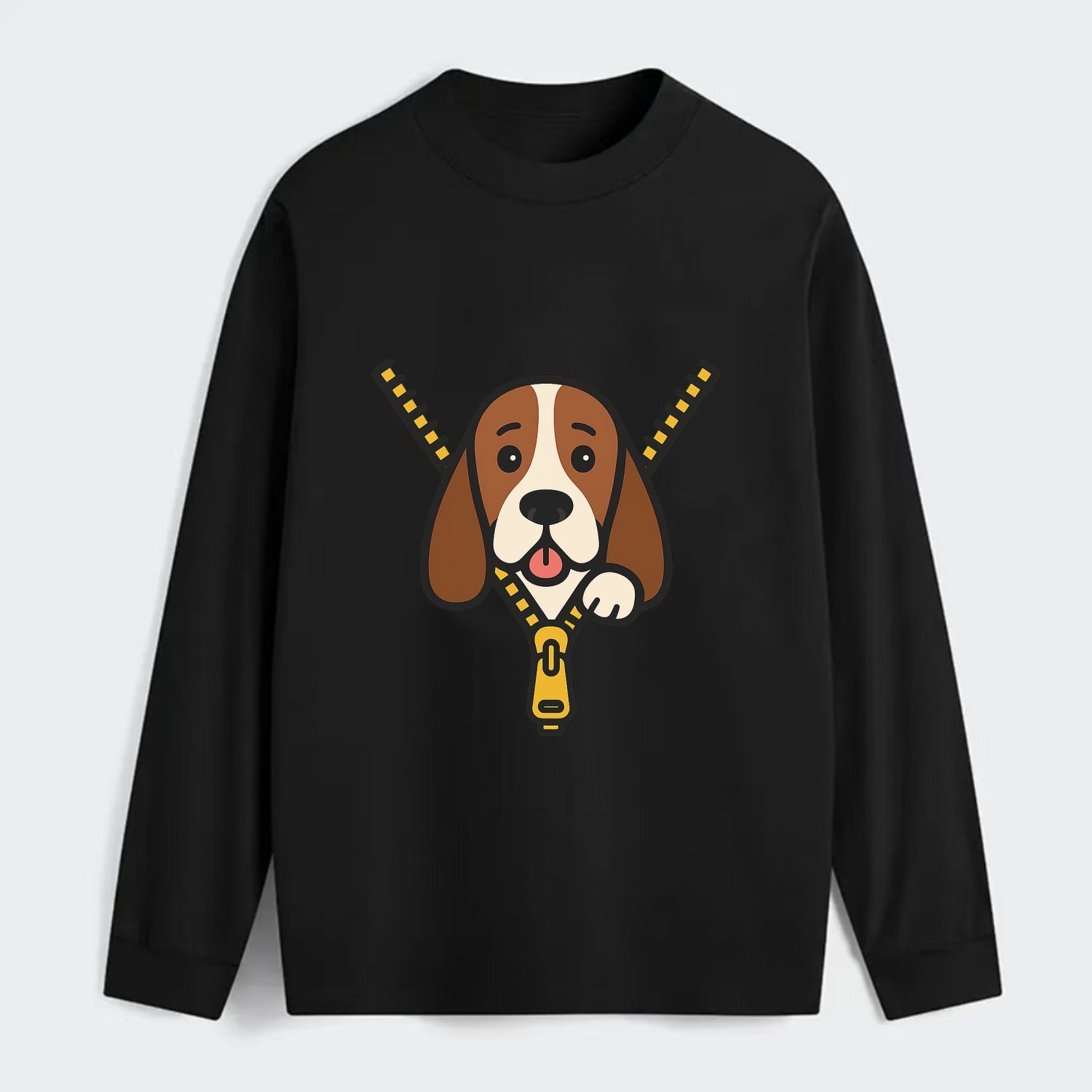 Basset Hound - Classic Long Sleeve Shirt - Black