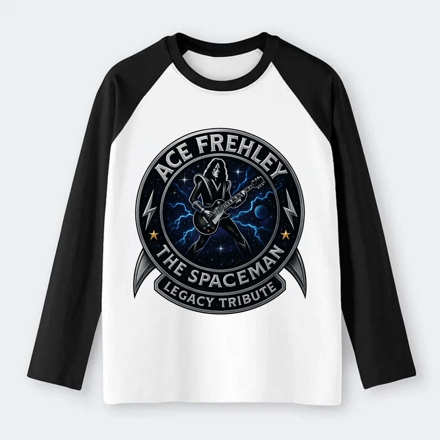 Ace Legacy Seal - Raglan Long Sleeve T-Shirt - Black