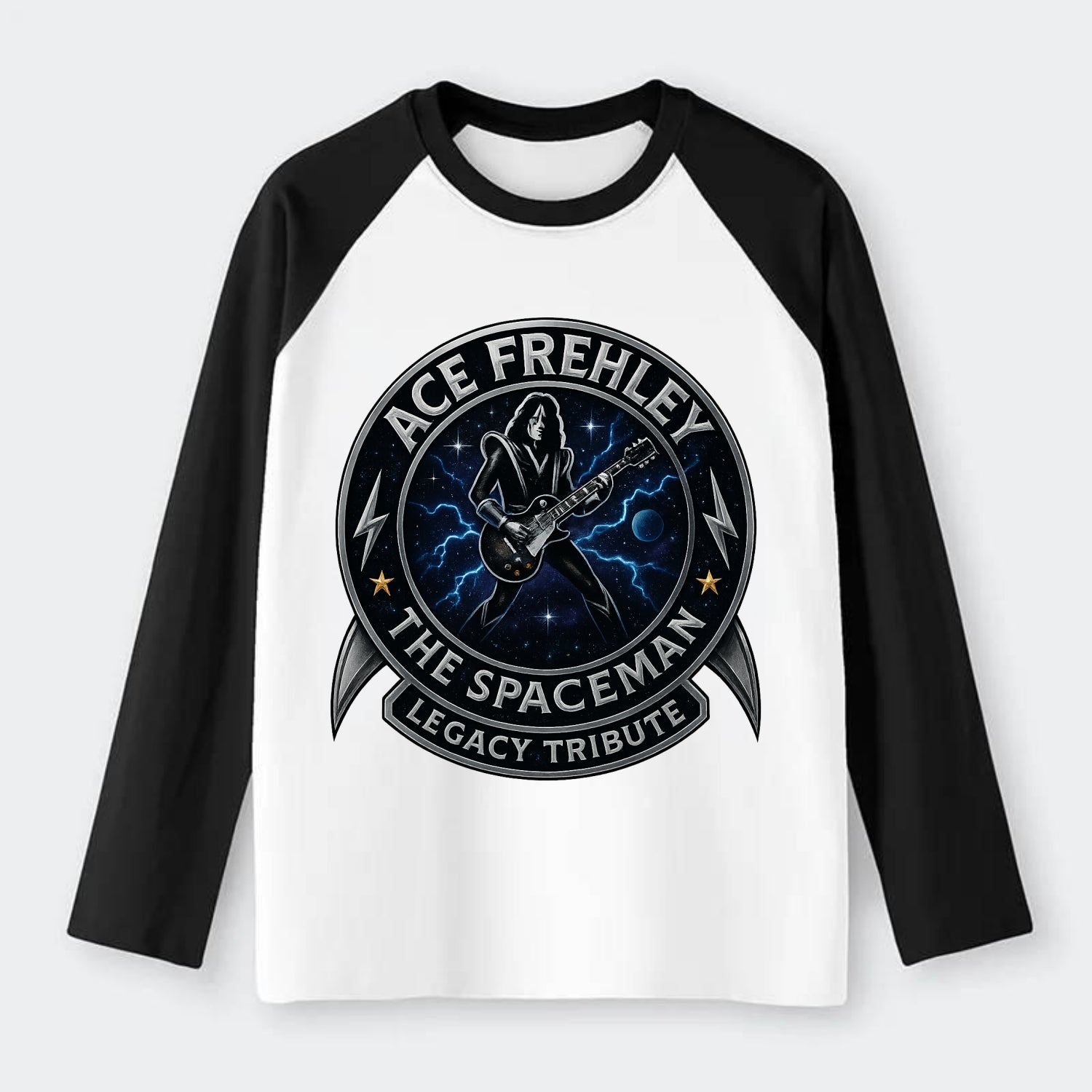 Ace Legacy Seal - Raglan Long Sleeve T-Shirt - Black