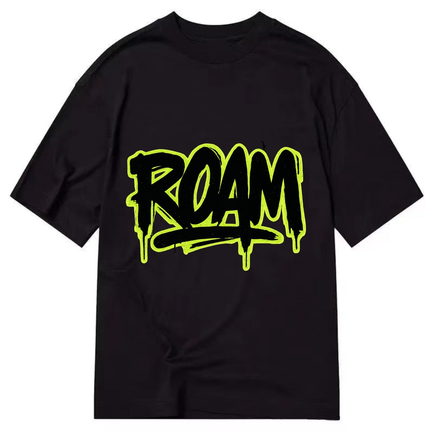 Bold typography design - "ROAM" - wander freely, no destination needed - Classic T-shirt - Black