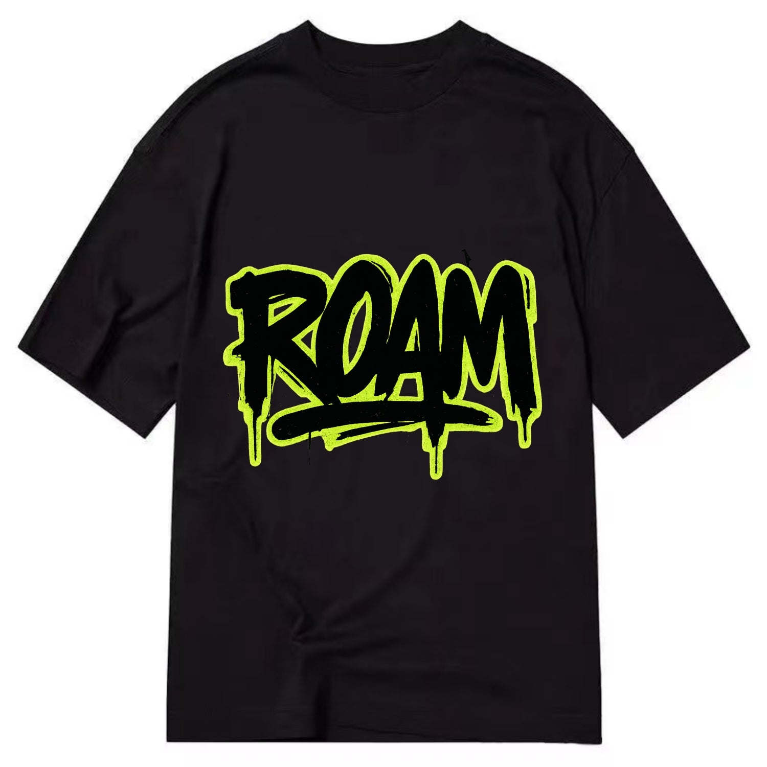 Bold typography design - "ROAM" - wander freely, no destination needed - Classic T-shirt - Black
