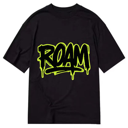 Bold typography design - "ROAM" - wander freely, no destination needed - Classic T-shirt - Black