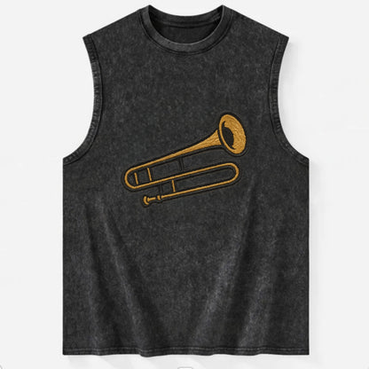 Trombone  - Vintage Washed Tank - Black