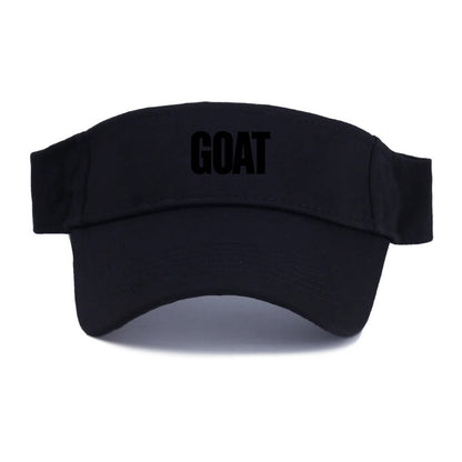Bold typography design - "GOAT" - greatest of all time - Visor - Black