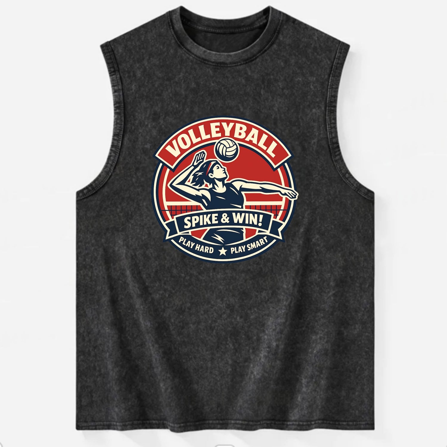 Dynamic Spike Emblem - Vintage Washed Tank - Black