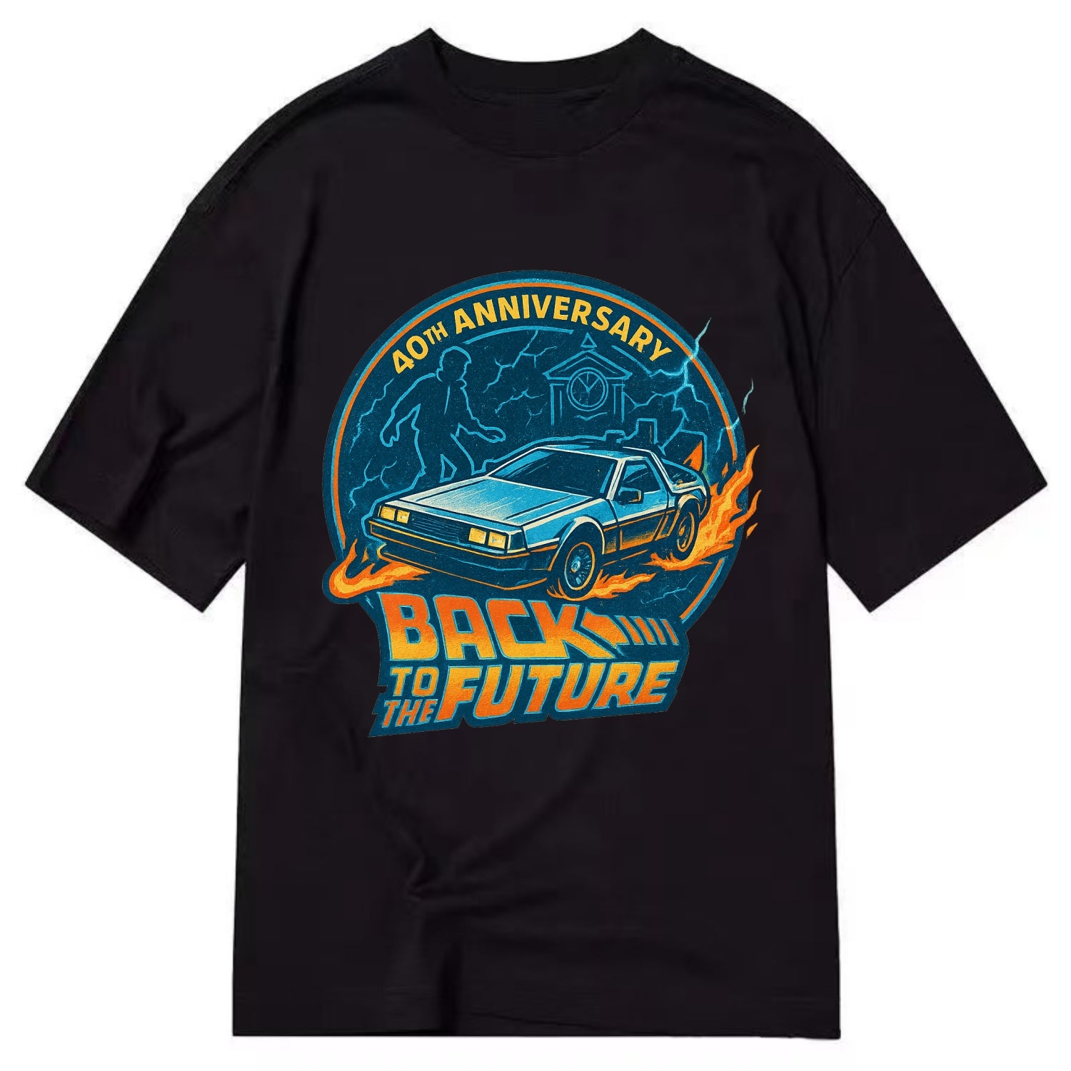 Back To The Future 40th Anniversary - Classic T-shirt - Black
