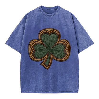 Shamrock  - Vintage T-shirt - Blue