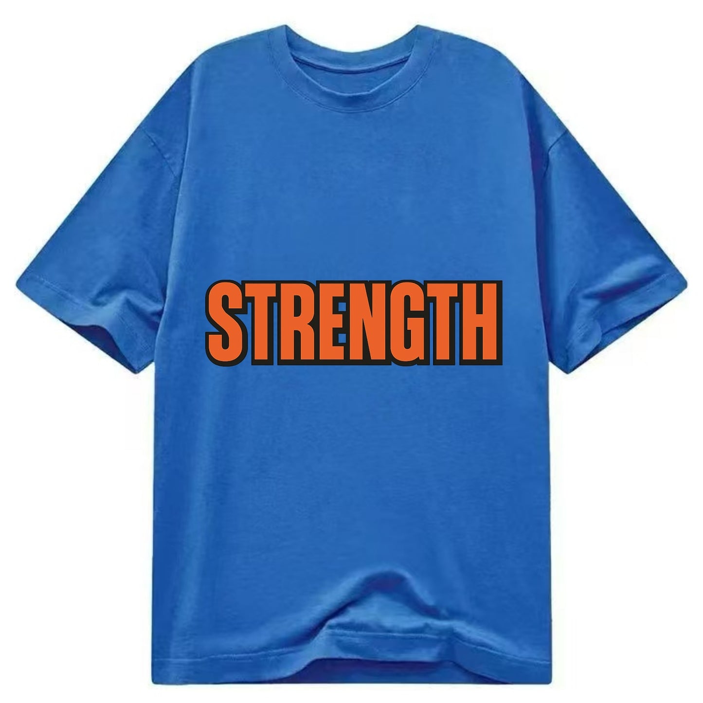 Bold typography design - "STRENGTH" - inner power, resilience, fortitude - Classic T-shirt - Blue