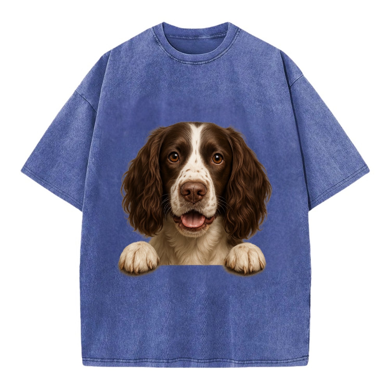 English Springer Spaniel  - Vintage T-shirt - Blue
