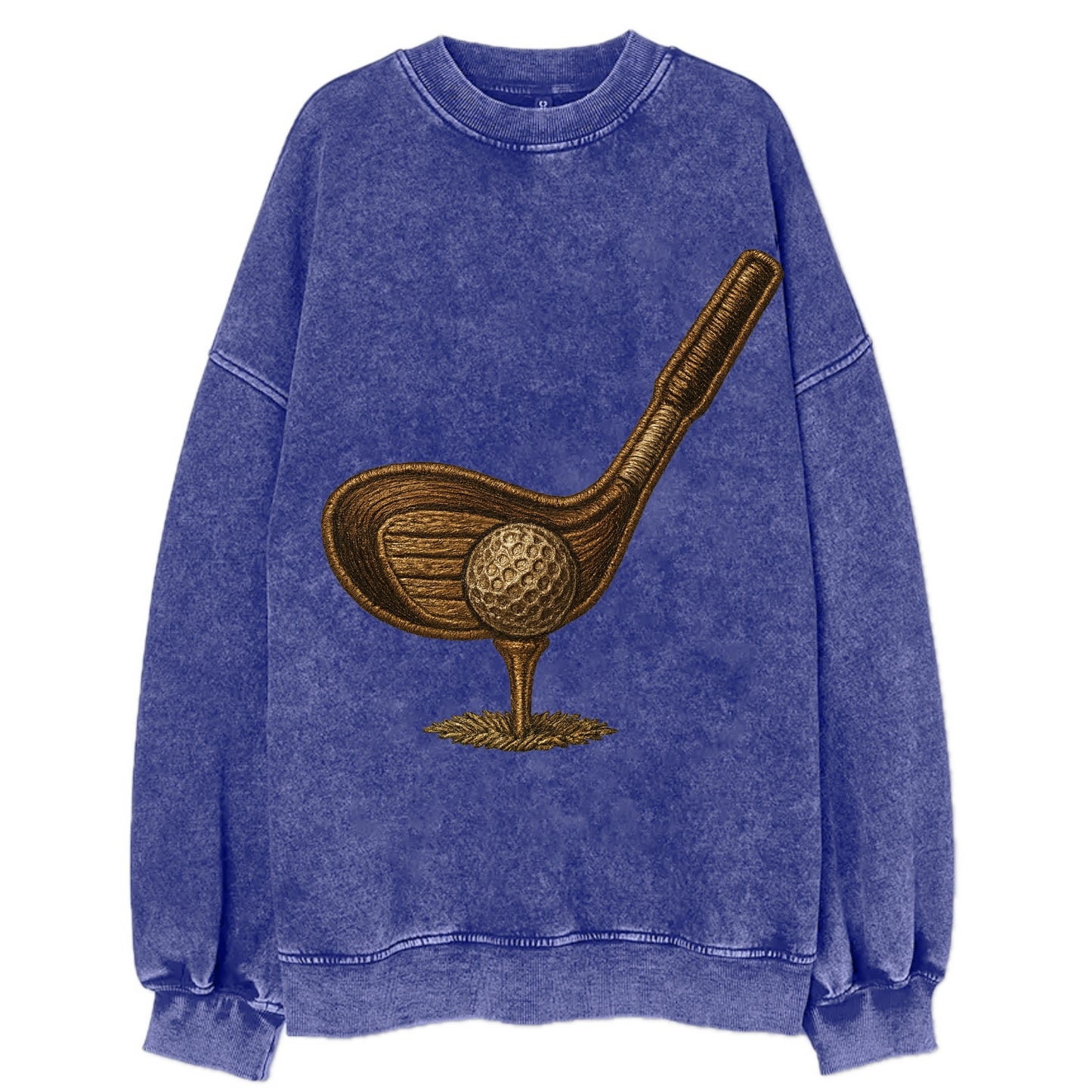 Golf Club and Ball  - Vintage Sweatshirt - Blue