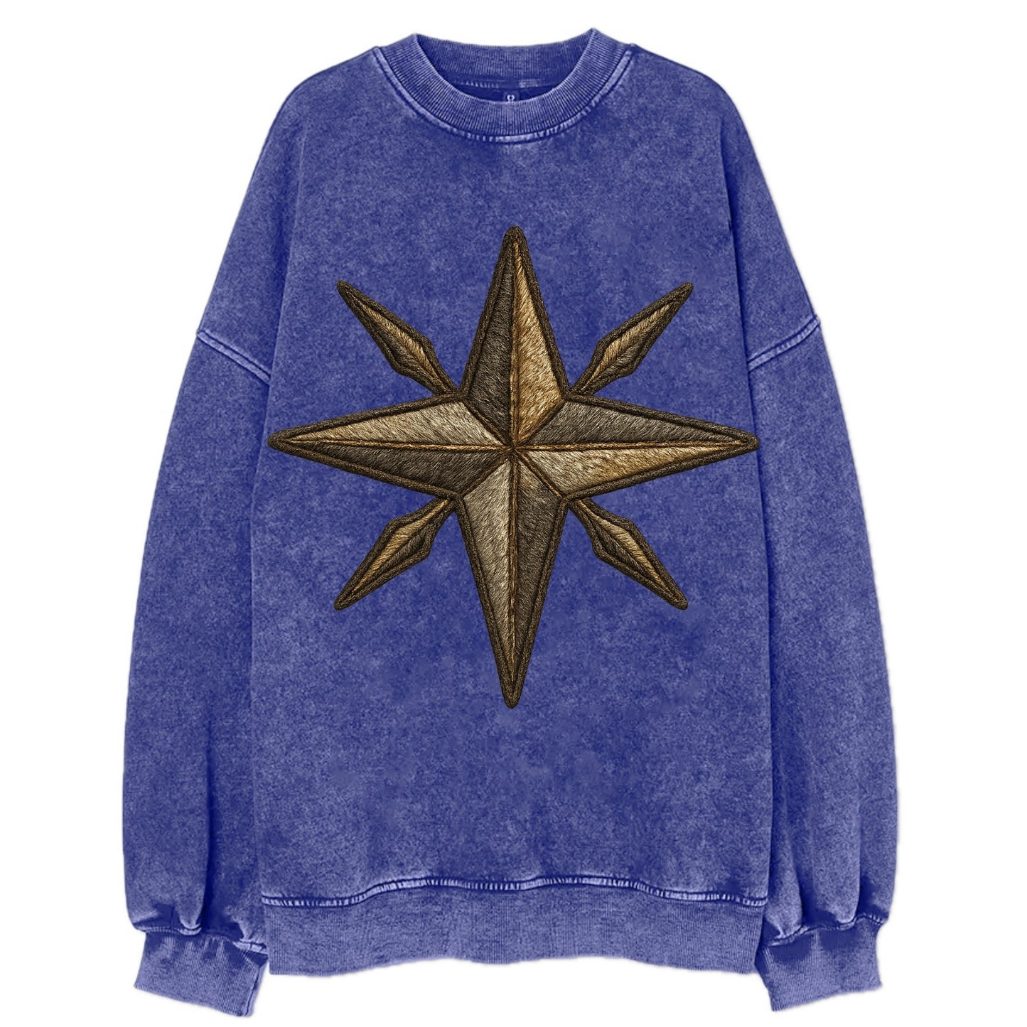 Nautical Star  - Vintage Sweatshirt - Blue
