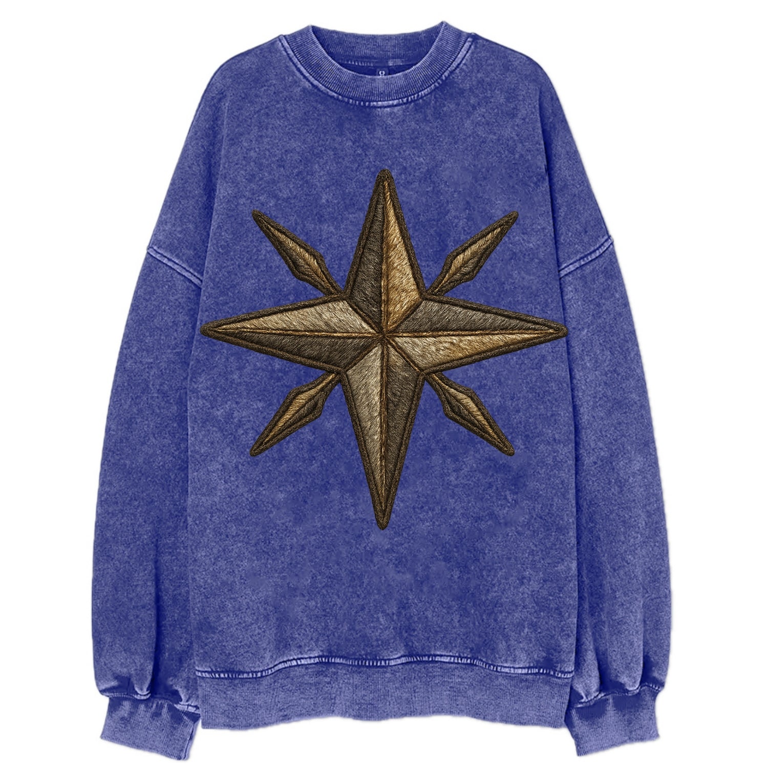 Nautical Star  - Vintage Sweatshirt - Blue
