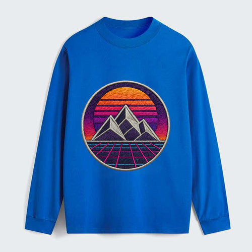 Retrowave Mountains - Classic Long Sleeve Shirt