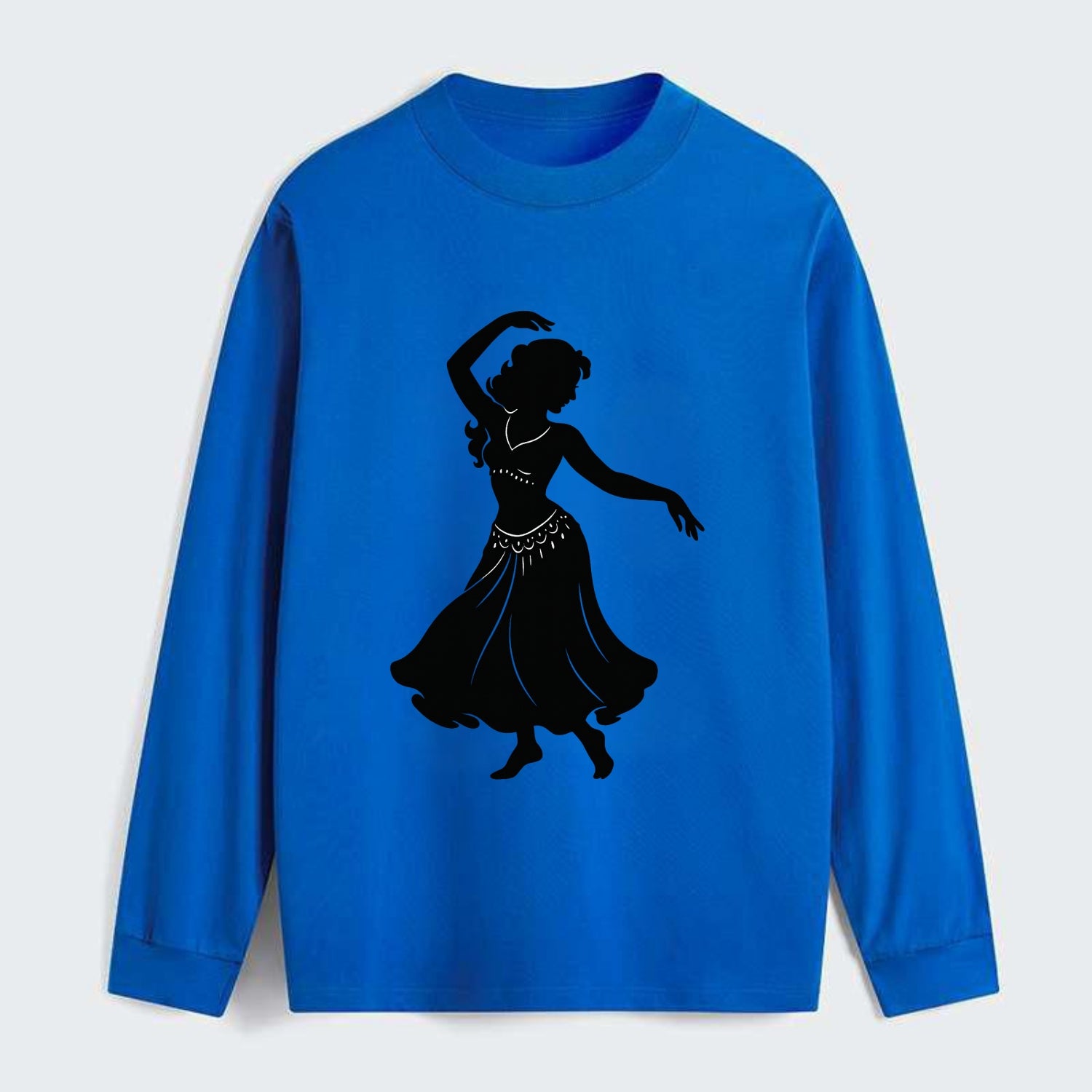 Belly dancer graceful gesture - Classic Long Sleeve Shirt - Blue