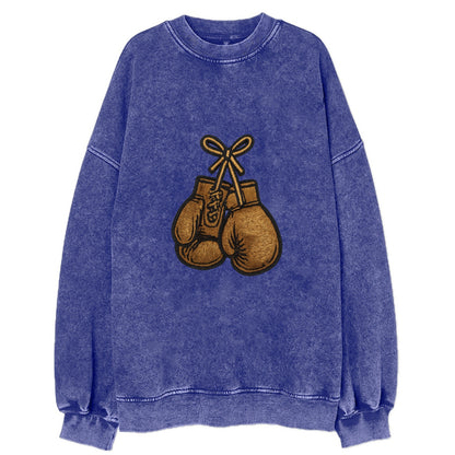 Boxing Gloves  - Vintage Sweatshirt - Blue
