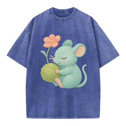 Mint Mouse - Vintage T-shirt - Blue