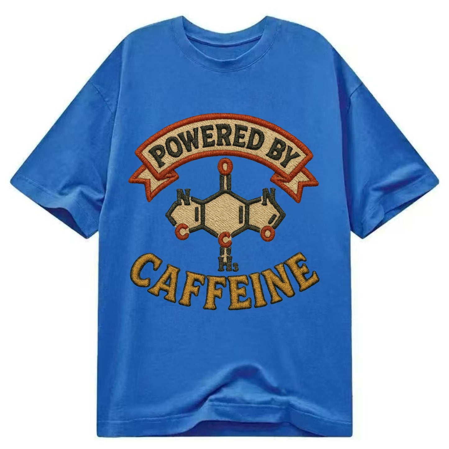 Powered By Caffeine  - Classic T-shirt - Blue
