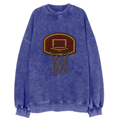 Basketball Hoop  - Vintage Sweatshirt - Blue