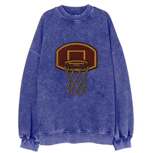 Basketball Hoop  - Vintage Sweatshirt - Blue