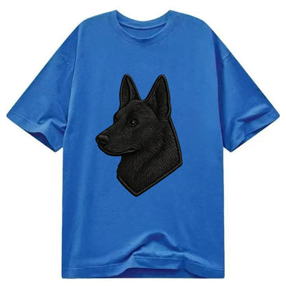 Belgian Sheepdog - Modern black shepherd - Classic T-shirt - Blue