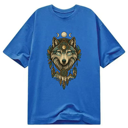 Pearl Wolf Shimmer  - Classic T-shirt - Blue