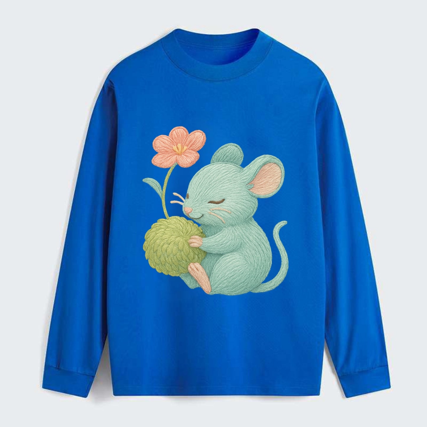 Mint Mouse - Classic Long Sleeve Shirt - Blue