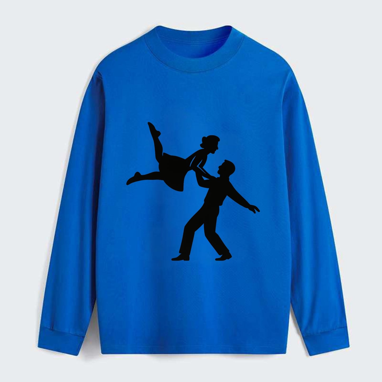 Swing dancers aerial lift - Classic Long Sleeve Shirt - Blue