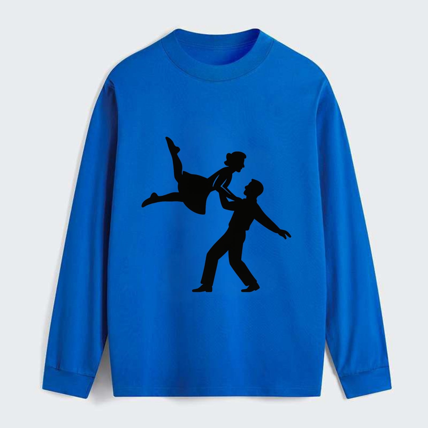 Swing dancers aerial lift - Classic Long Sleeve Shirt - Blue