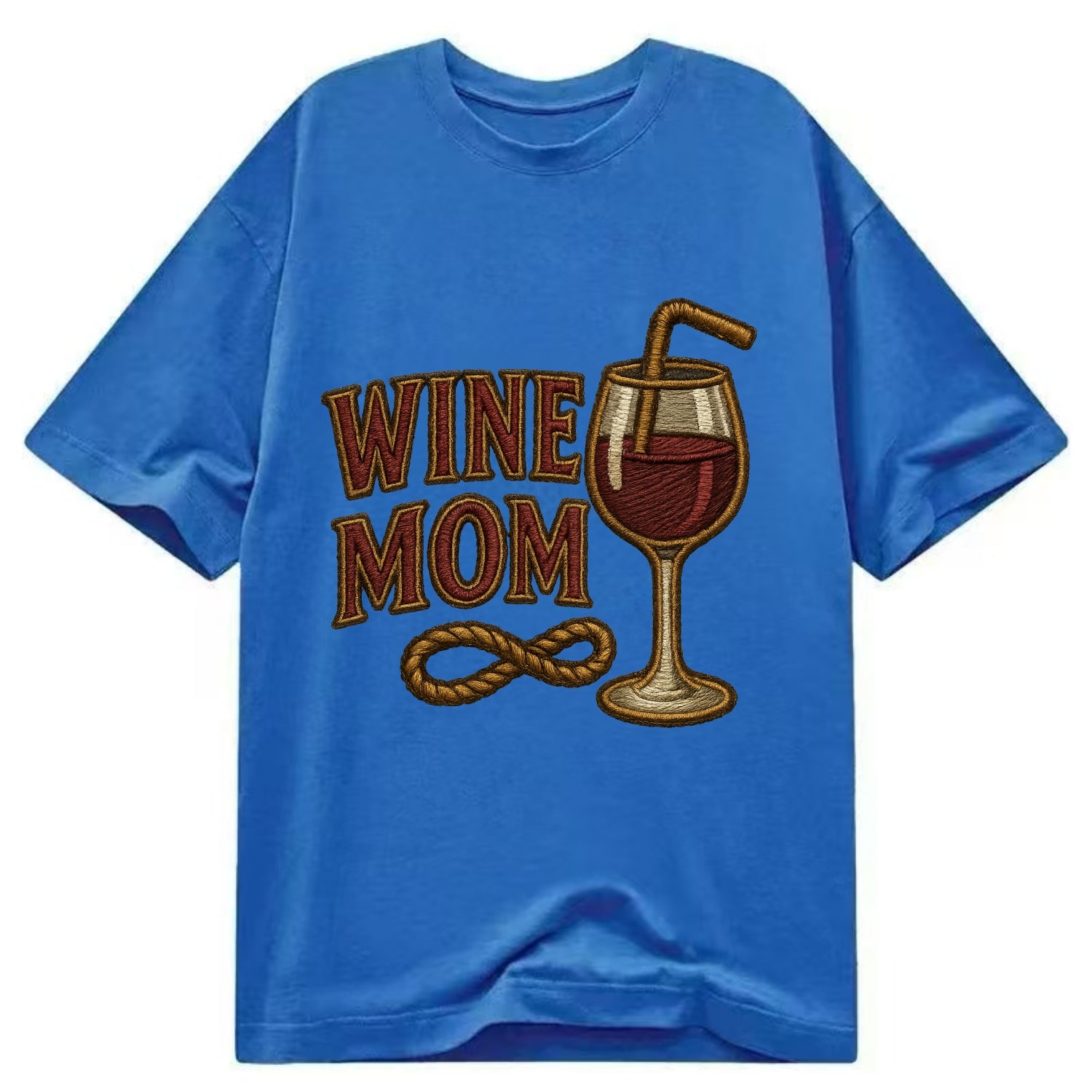 Wine Mom  - Classic T-shirt - Blue