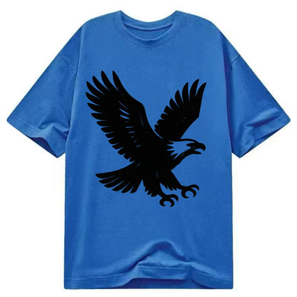 Eagle in flight - liberty and independence ink brushstrokes - Classic T-shirt - Blue