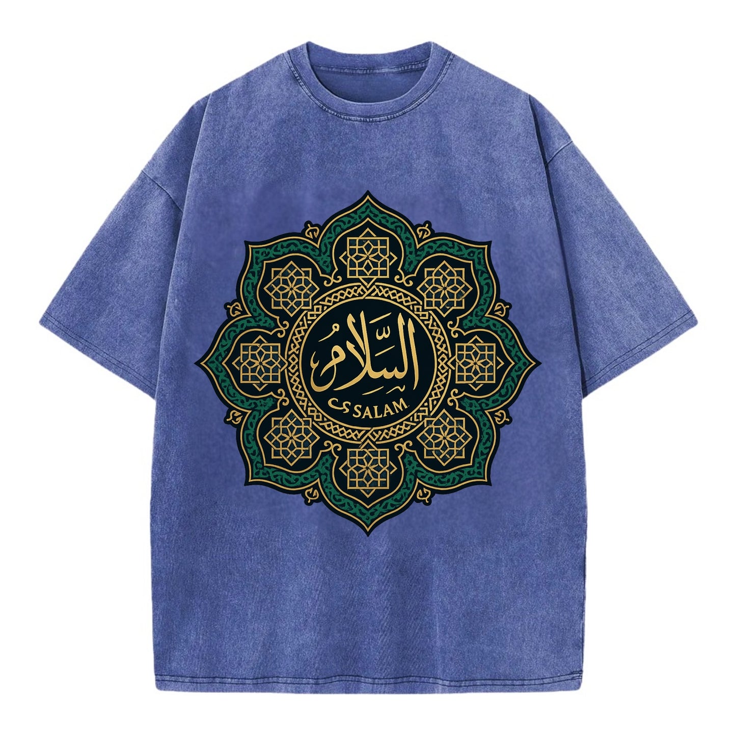 As-Salam Mandala - Vintage T-shirt - Blue