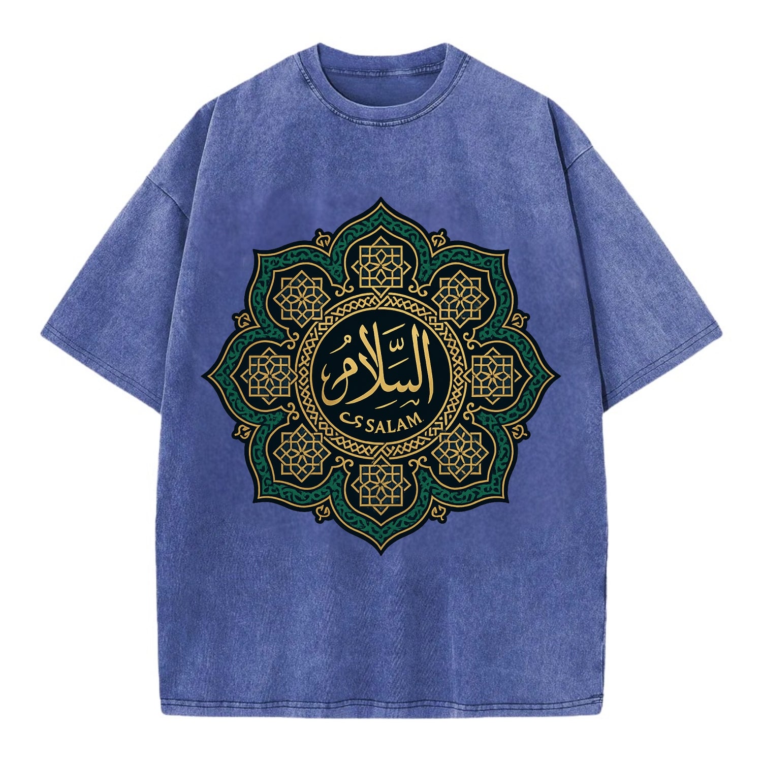As-Salam Mandala - Vintage T-shirt - Blue