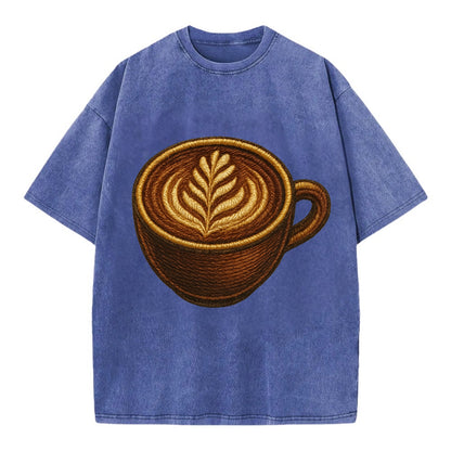 Latte Art  - Vintage T-shirt - Blue