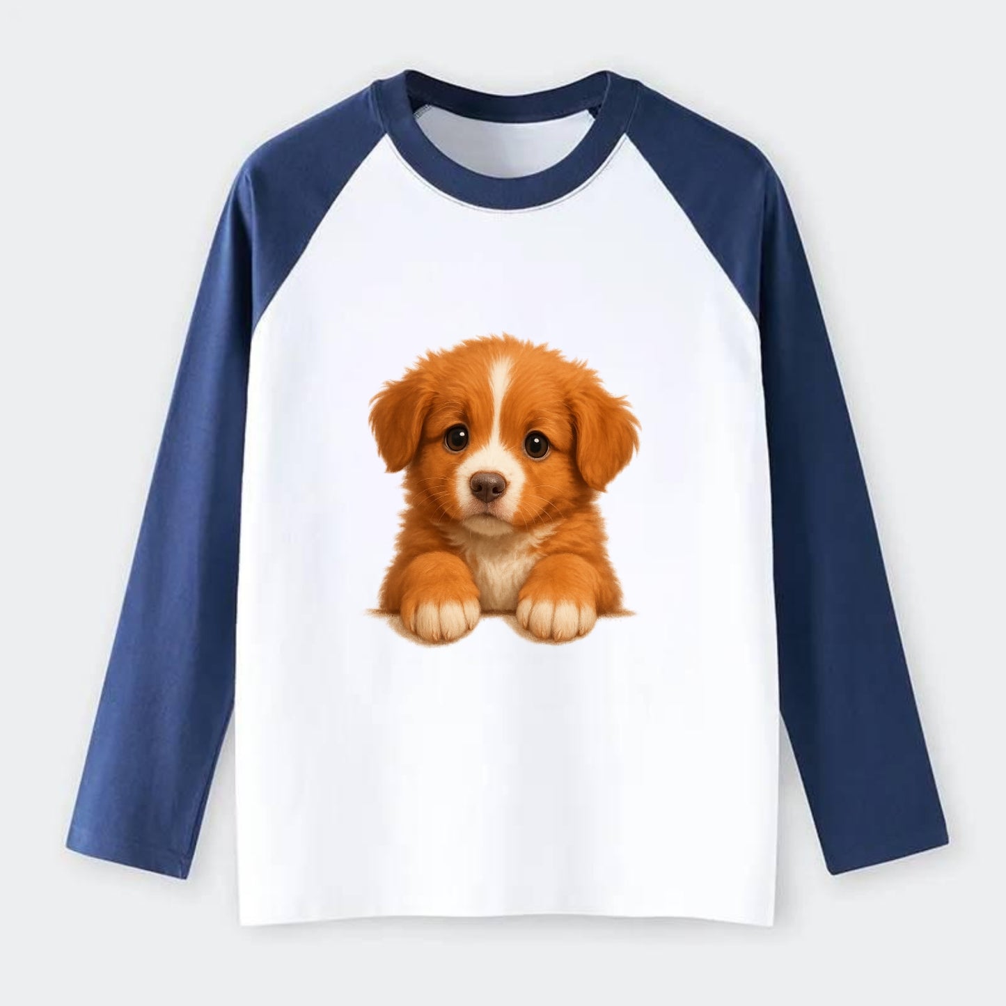 Nova Scotia Duck Tolling Retriever  - Ra - Raglan Long Sleeve T-Shirt - Blue