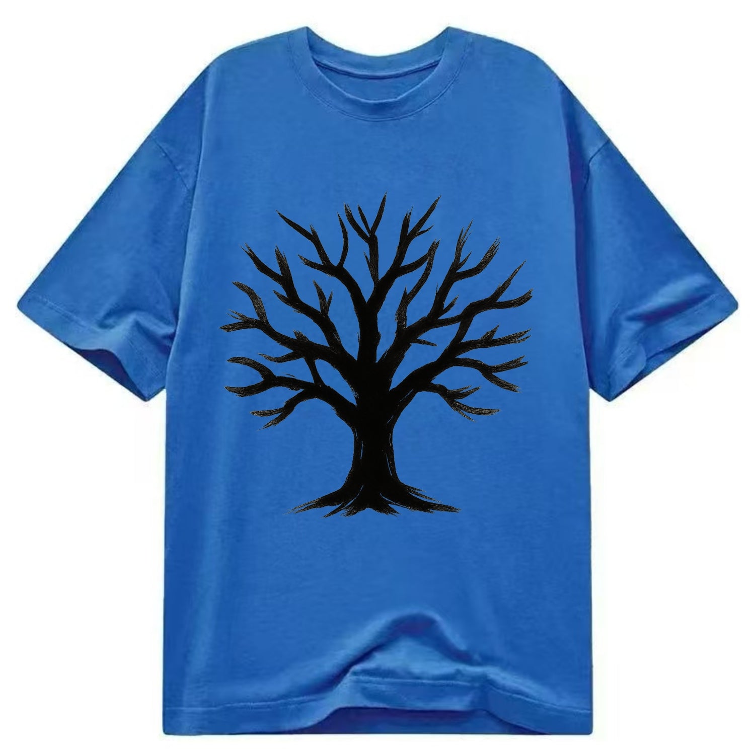 Tree with many branches - community strength ink art - Classic T-shirt - Blue